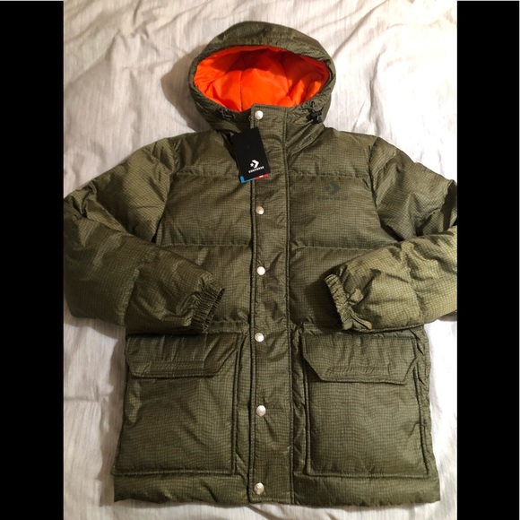 Converse printed Puffer Jacket in Field Surplus - Picture 2 of 8